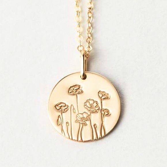 Kendra Scott Jewelry - Poppy August Birth Flower Dainty Charm Necklace